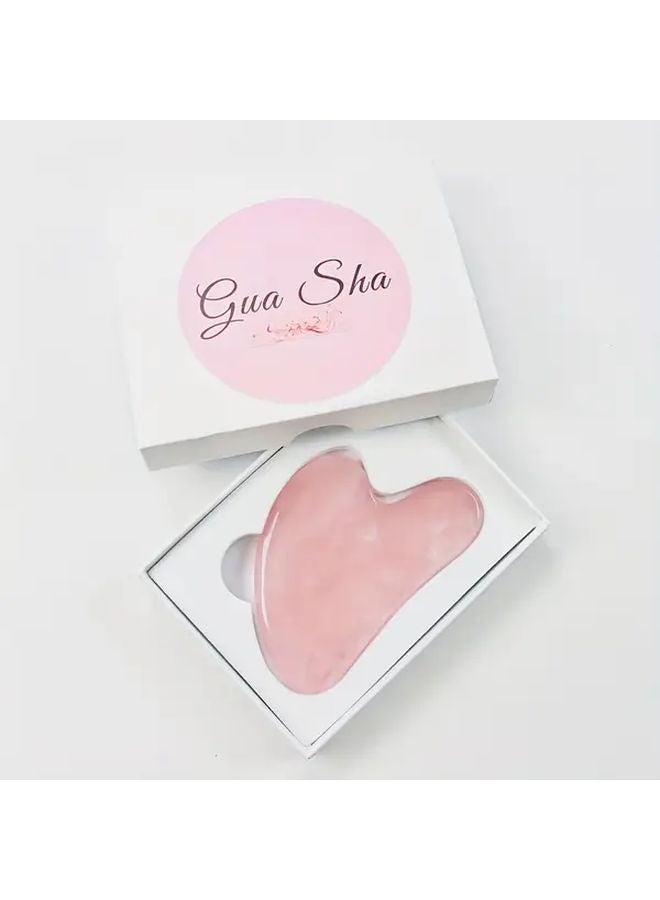 Rose Quartz Gua Sha Facial Tool Natural Stone Skincare Massage For Face Body - Image 5